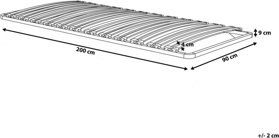 Beliani Lovos grotelės COMBOURG 90 x 200 cm