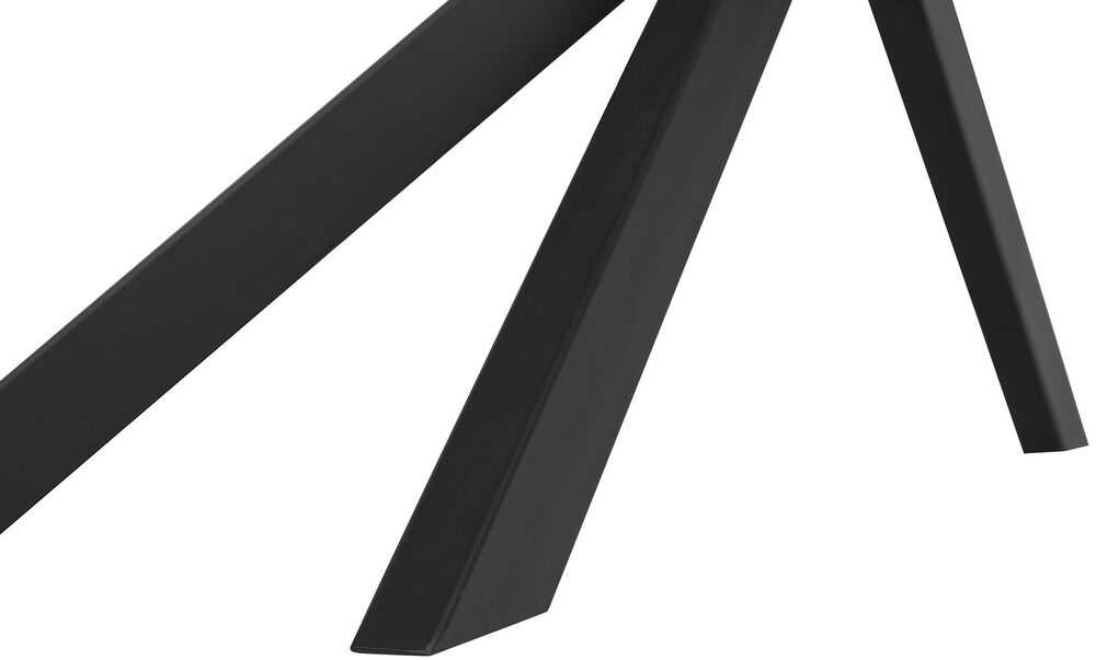 Beliani Valgomojo stalas SPECTRA tamsiai rudas 140 cm 90 cm