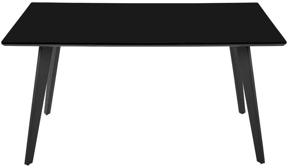 Beliani Valgomojo stalas DORCAS juodas 150 cm 90 cm