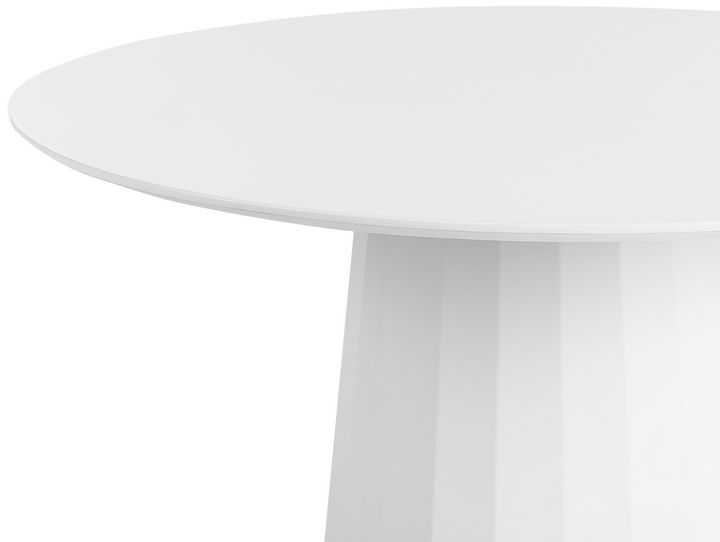 Beliani Valgomojo stalas PLATO baltas 100 cm metalinis