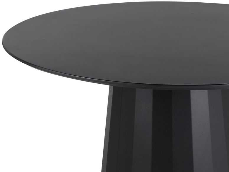 Beliani Valgomojo stalas PLATO juodas 100 cm metalinis
