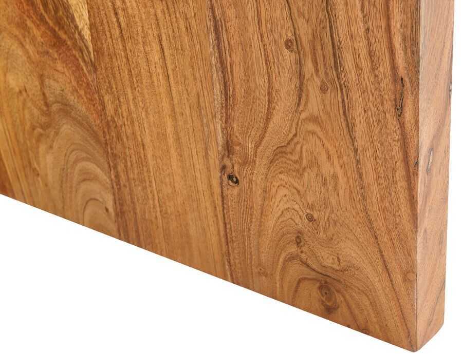 Beliani Valgomojo stalas ARRAN rudas 100 cm 100 cm akacijos mediena