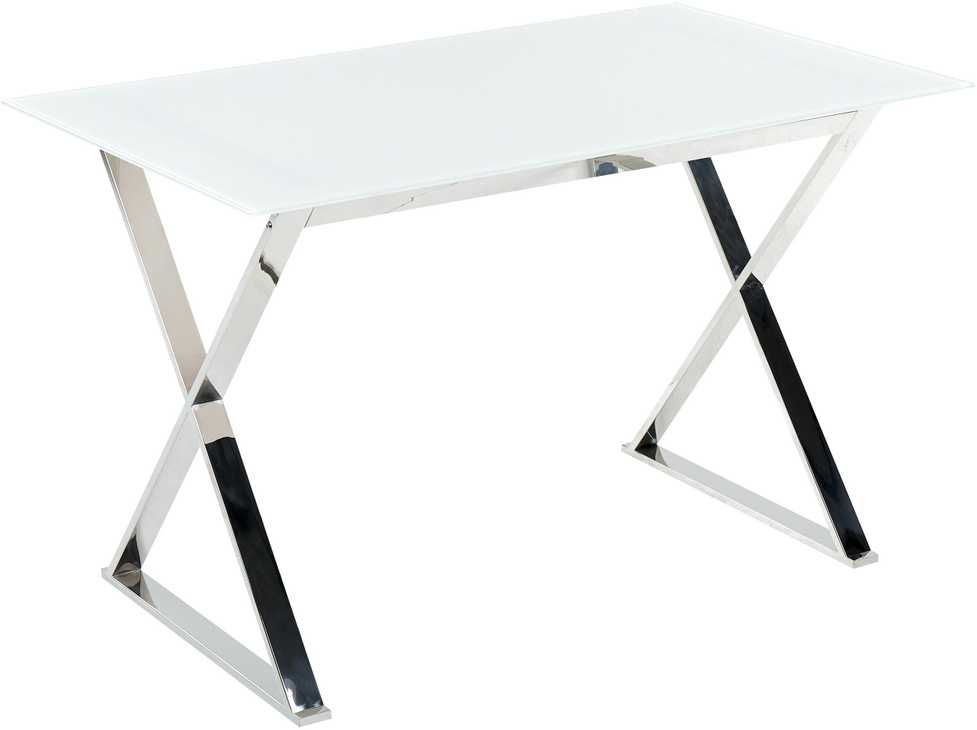 Beliani Valgomojo stalas ATTICA baltas 120 cm 70 cm grūdintas stiklas
