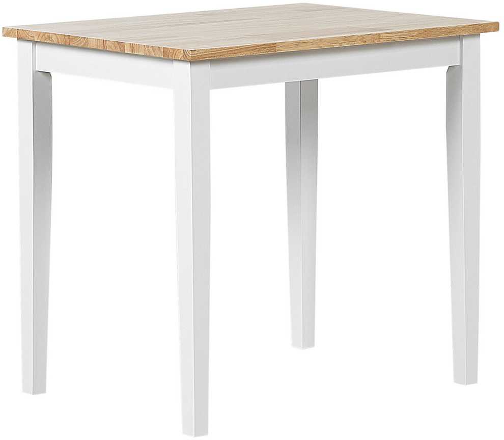 Beliani Valgomojo stalas BATTERSBY šviesus ąžuolas 80 cm 80 cm