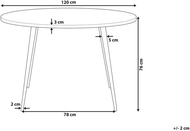 Beliani Valgomojo stalas ODEON baltas marmuras 120 cm