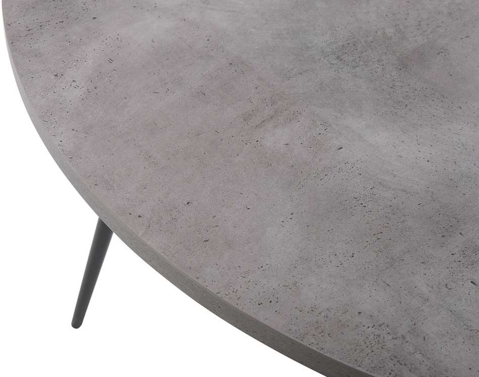 Beliani Valgomojo stalas ODEON Pilkas betono efektas 120 cm 120 cm
