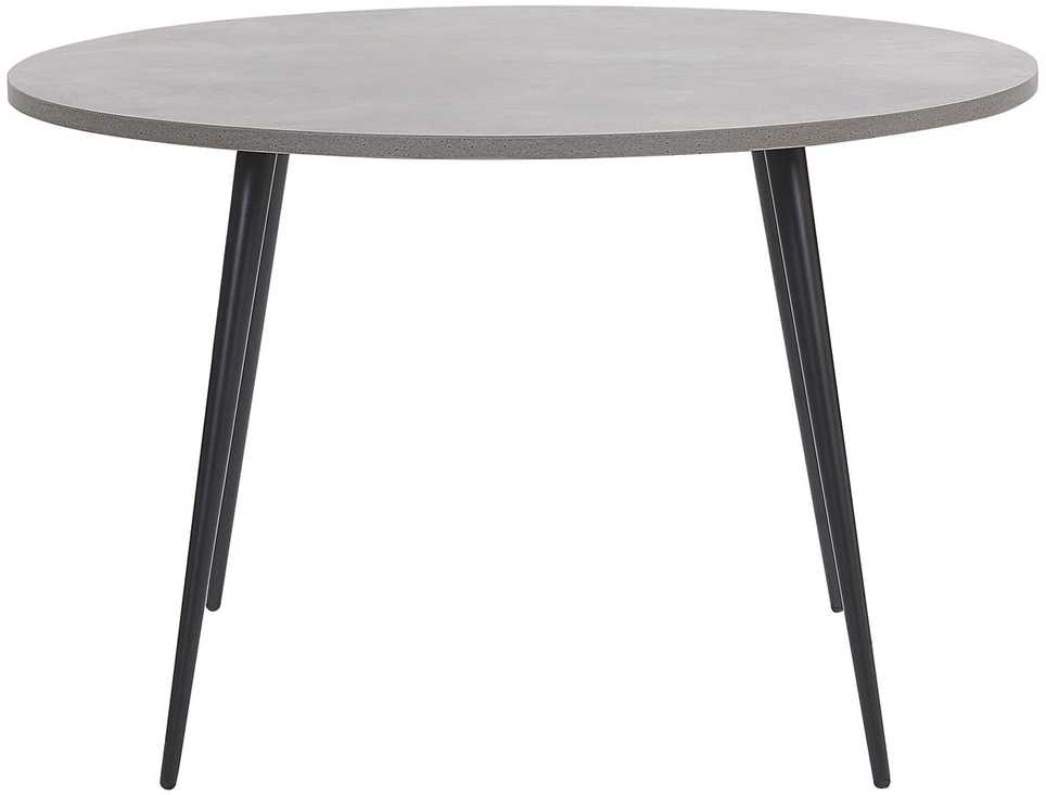 Beliani Valgomojo stalas ODEON Pilkas betono efektas 120 cm 120 cm