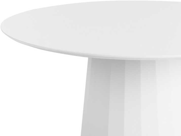 Beliani Valgomojo stalas PLATO baltas 100 cm metalinis