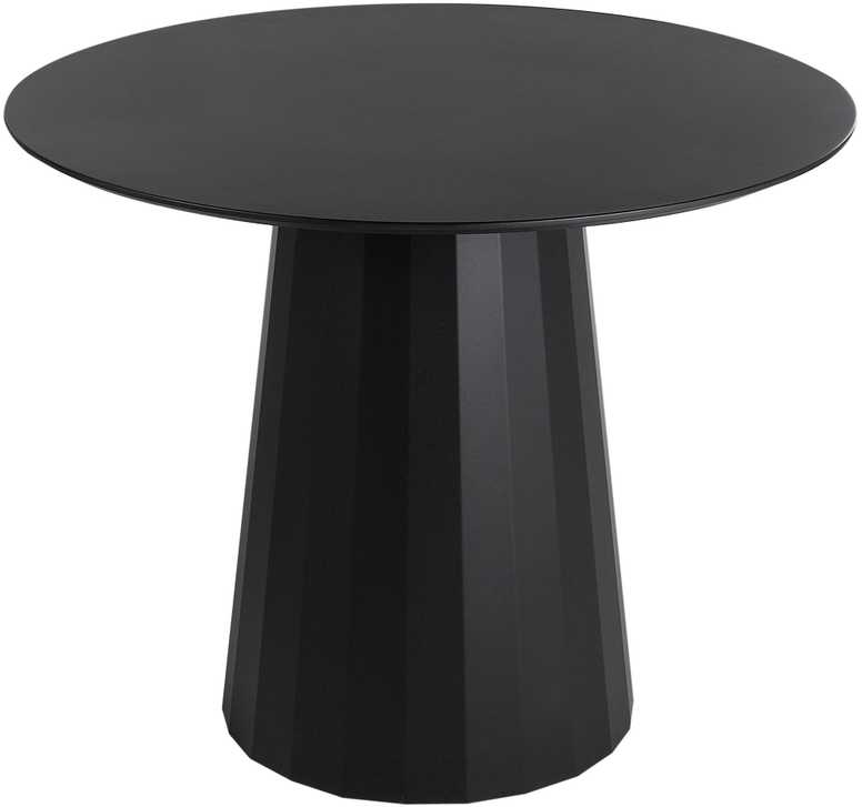 Beliani Valgomojo stalas PLATO juodas 100 cm metalinis