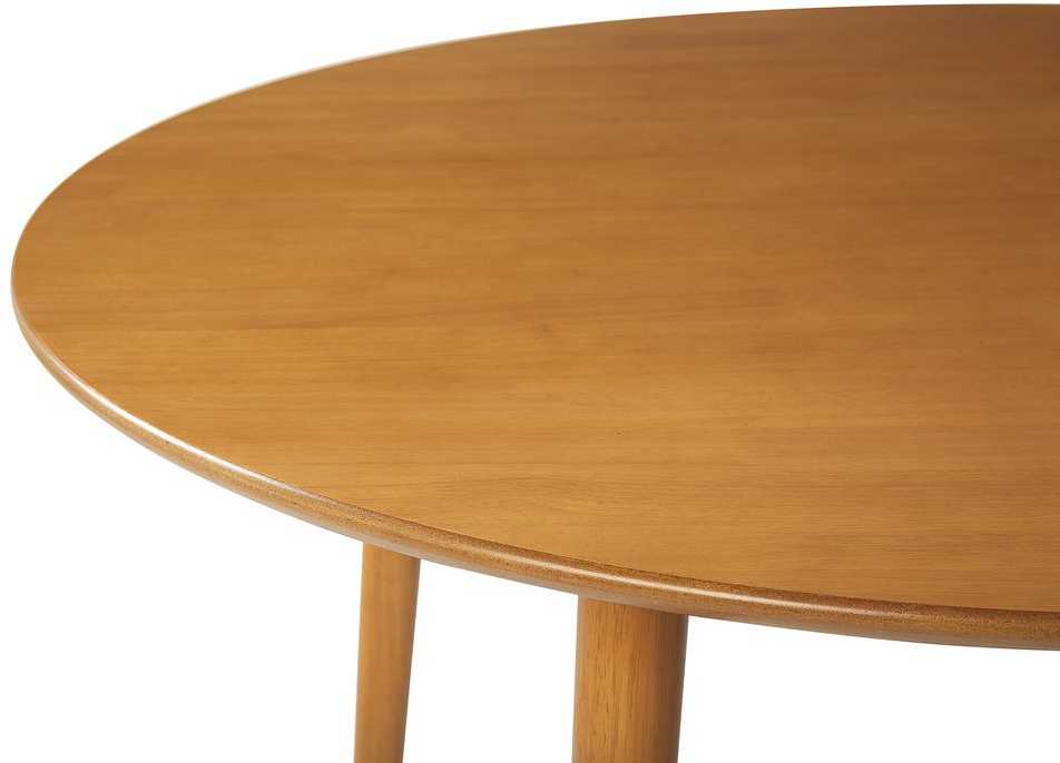 Beliani Valgomojo stalas RADAN šviesiai rudas 110 cm 110 cm