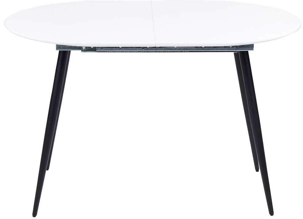 Beliani Išskleidžiamas valgomojo stalas STAVERTON baltas 120/160 cm 80 cm