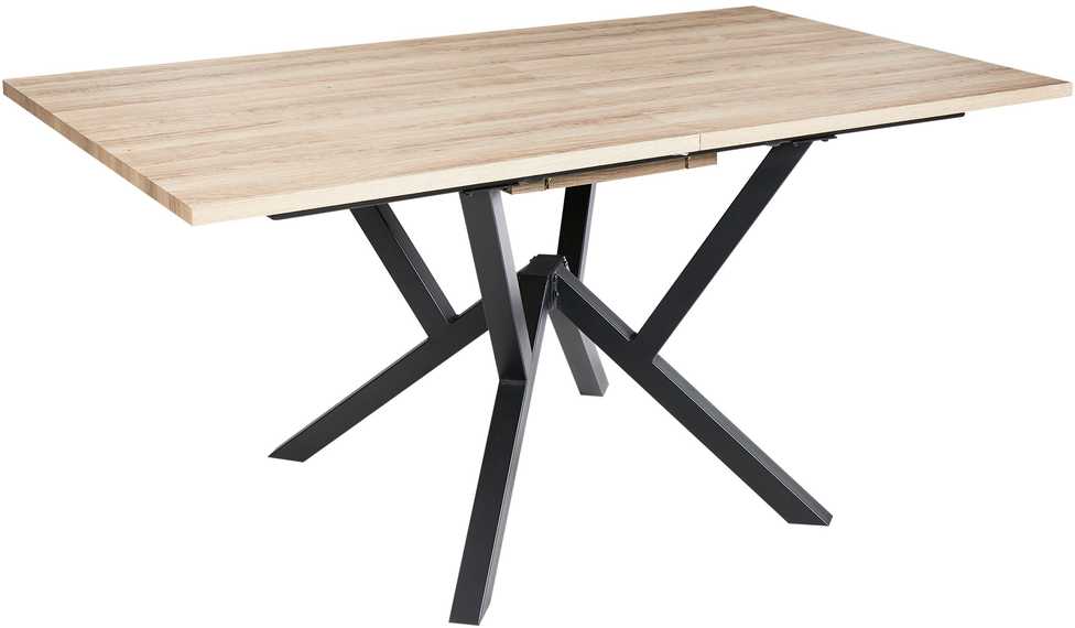 Beliani Išskleidžiamas valgomojo stalas ANSELL šviesiai rudas 160/200 cm 90 cm