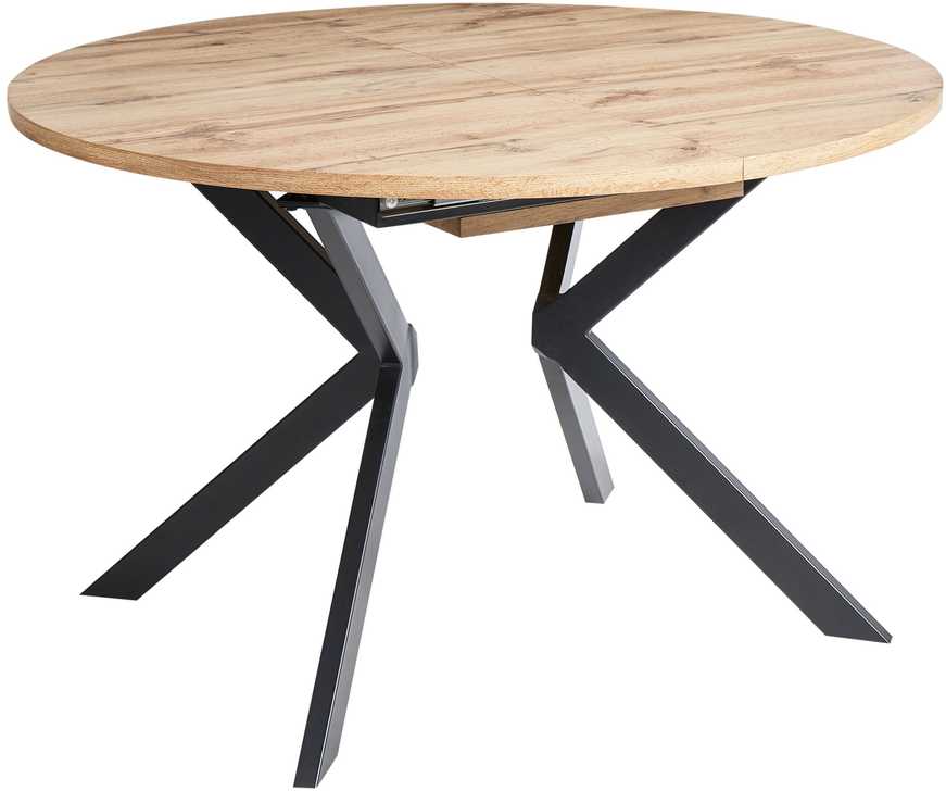 Beliani Išskleidžiamas valgomojo stalas CARLEA šviesiai rudas 120/160 cm 120 cm