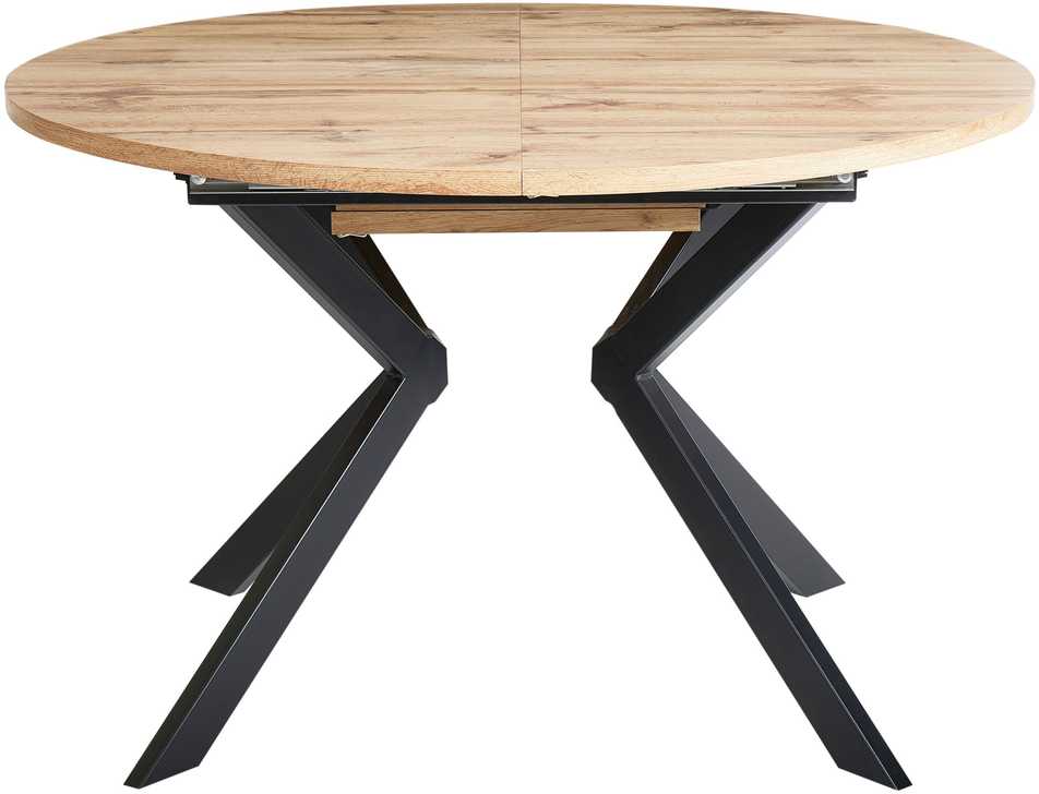 Beliani Išskleidžiamas valgomojo stalas CARLEA šviesiai rudas 120/160 cm 120 cm