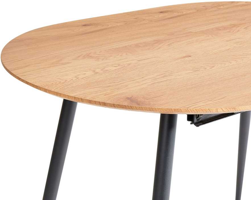 Beliani Išskleidžiamas valgomojo stalas CLAVET šviesiai rudas 120/160 cm 80 cm