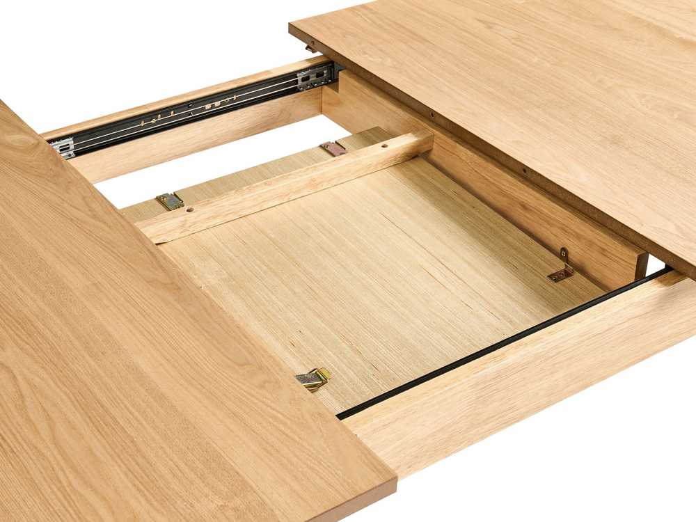Beliani Išskleidžiamas valgomojo stalas DELMAS Šviesus uosio atspalvis 160/200 cm 90 cm