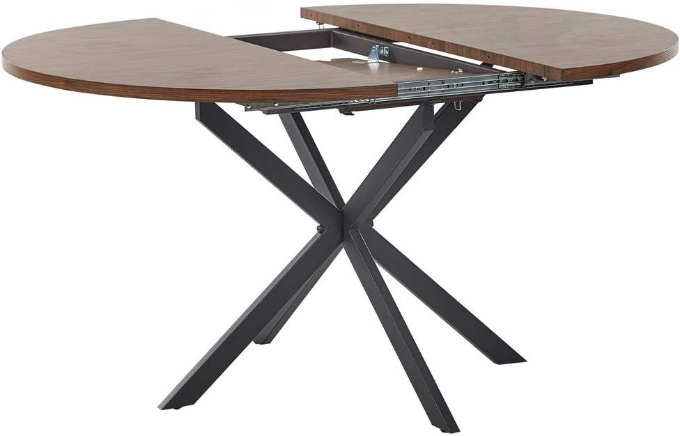 Beliani Išskleidžiamas valgomojo stalas FRIONA tamsiai rudas 110/140 cm 110 cm