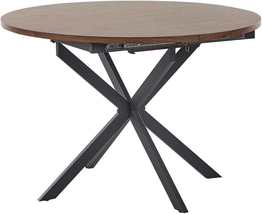 Beliani Išskleidžiamas valgomojo stalas FRIONA tamsiai rudas 110/140 cm 110 cm