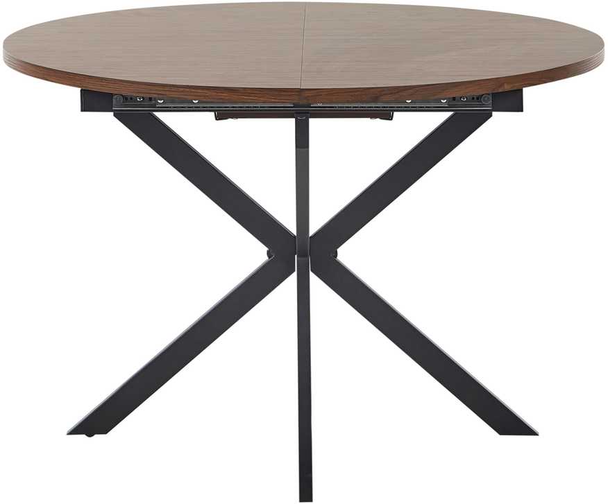 Beliani Išskleidžiamas valgomojo stalas FRIONA tamsiai rudas 110/140 cm 110 cm