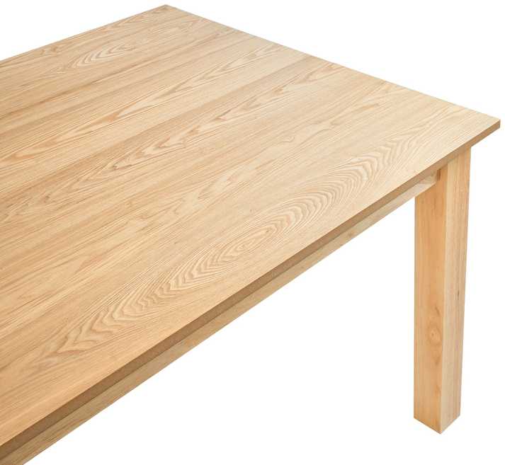 Beliani Išskleidžiamas valgomojo stalas MADURA šviesaus uosio spalvos 180/280 cm 100 cm