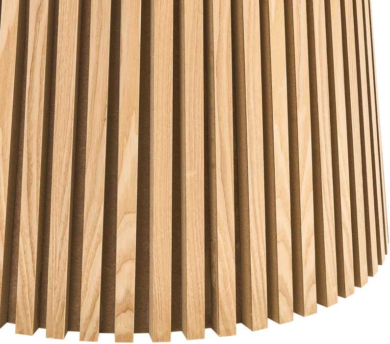Beliani Išskleidžiamas valgomojo stalas MOORE Šviesus uosis 120/160 cm 120 cm
