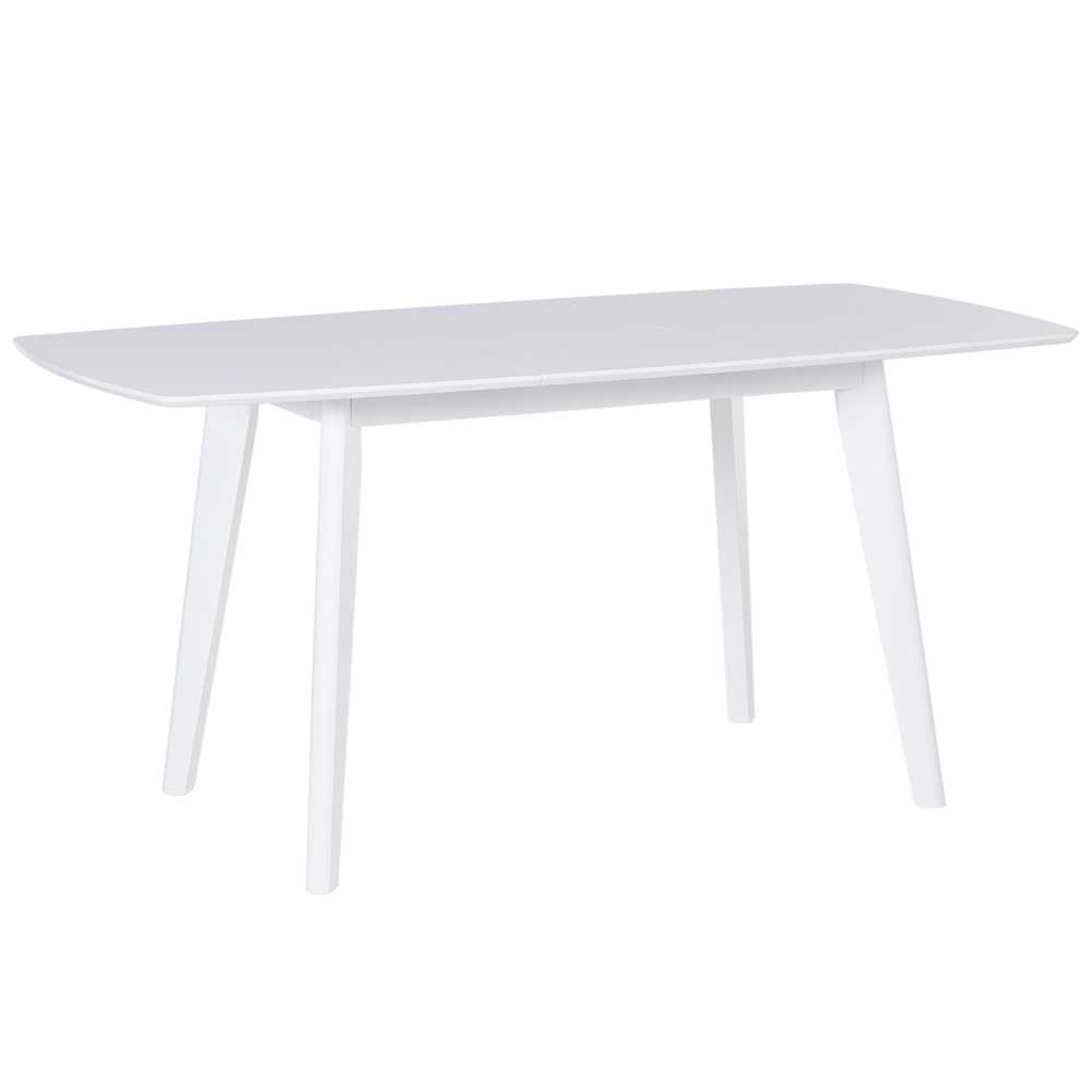 Beliani Išskleidžiamas valgomojo stalas SANFORD baltas 120/160 cm 80 cm