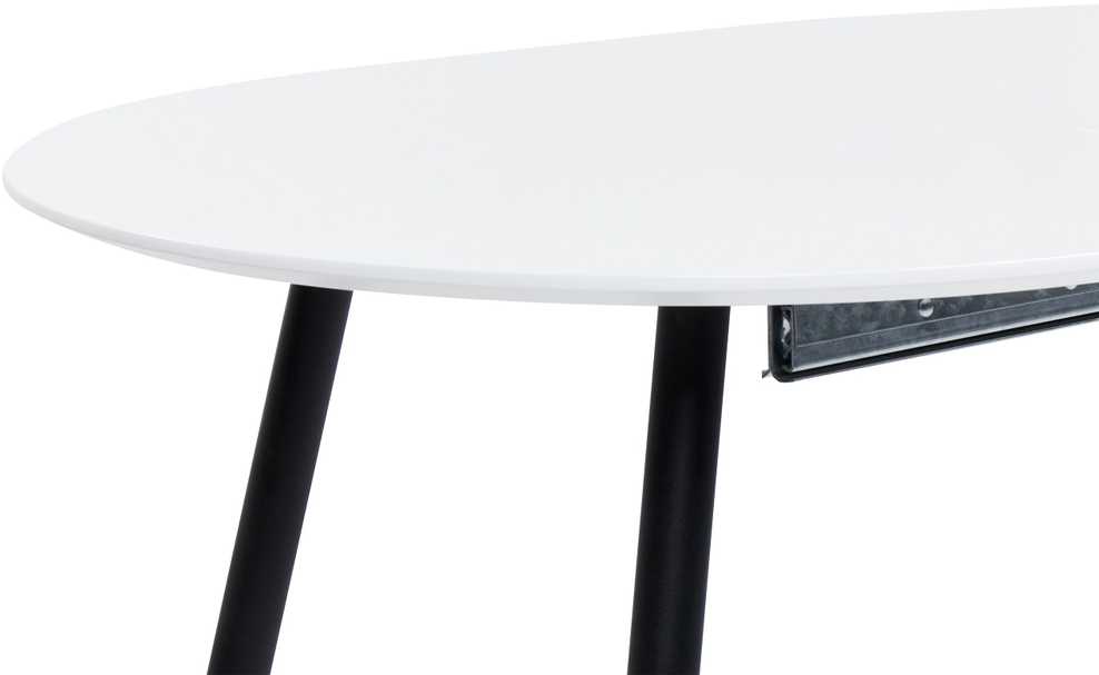 Beliani Išskleidžiamas valgomojo stalas STAVERTON baltas 120/160 cm 80 cm