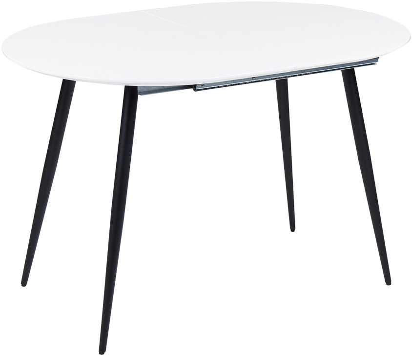 Beliani Išskleidžiamas valgomojo stalas STAVERTON baltas 120/160 cm 80 cm