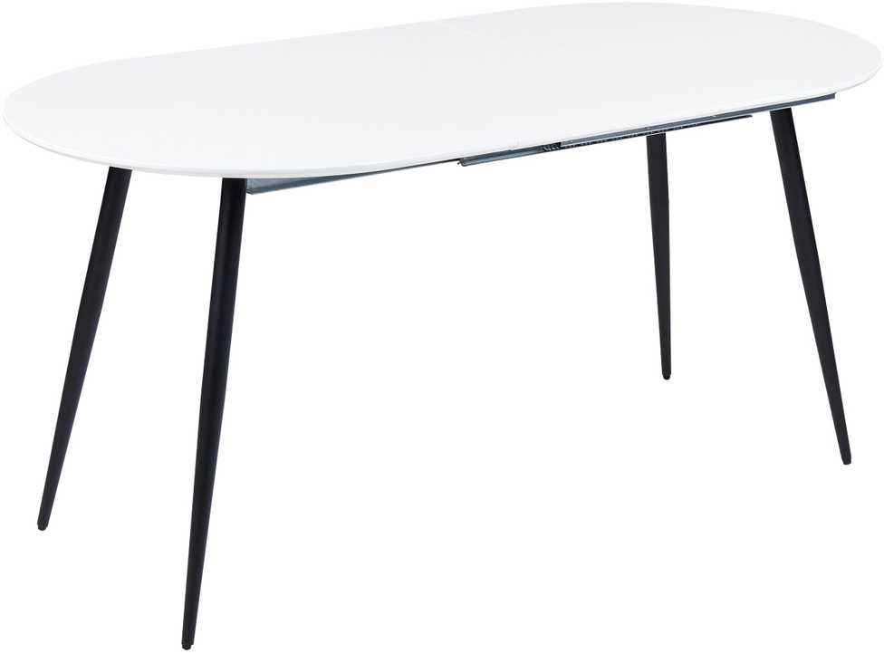 Beliani Išskleidžiamas valgomojo stalas STAVERTON baltas 120/160 cm 80 cm