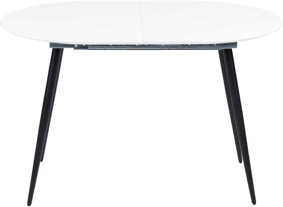 Beliani Išskleidžiamas valgomojo stalas STAVERTON baltas 120/160 cm 80 cm