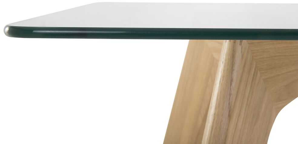 Beliani Valgomojo stalas HUDSON Skaidrus 180 cm 90 cm Grūdintas stiklas