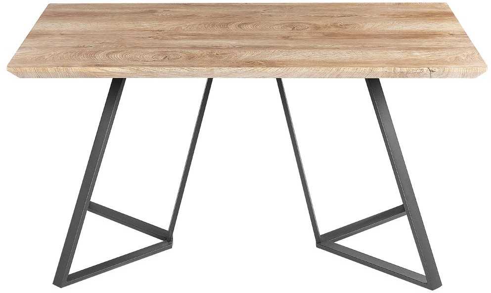 Beliani Valgomojo stalas UPTON šviesiai rudas 140 cm 80 cm
