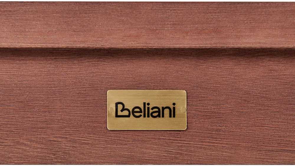 Beliani Sodo stalas TUSCANIA 180 cm 100 cm, eukalipto mediena, tamsiai rudas