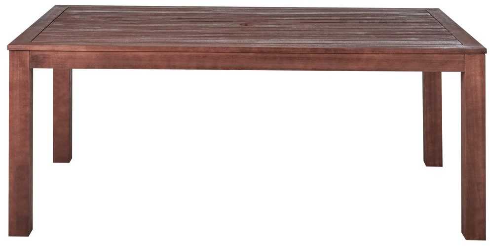 Beliani Sodo stalas TUSCANIA 180 cm 100 cm, eukalipto mediena, tamsiai rudas