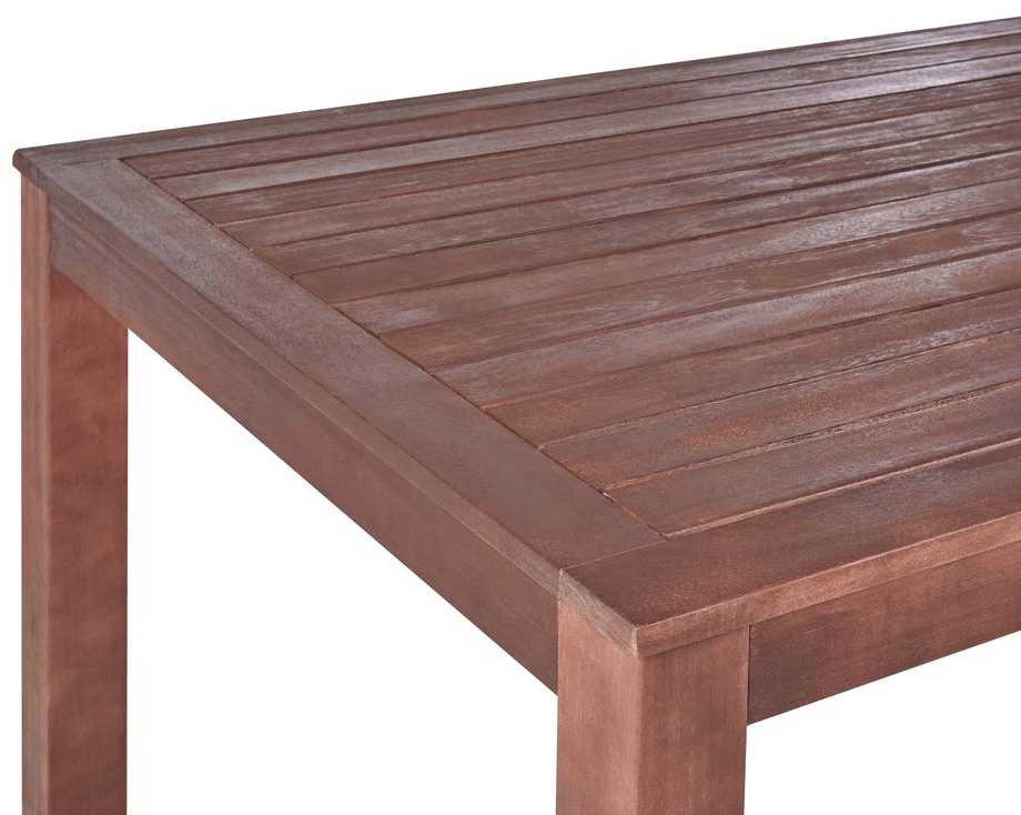 Beliani Sodo stalas TUSCANIA 180 cm 100 cm, eukalipto mediena, tamsiai rudas