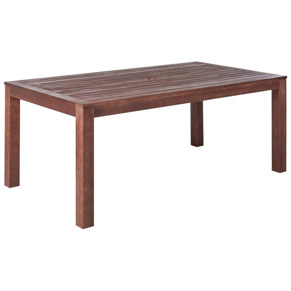 Beliani Sodo stalas TUSCANIA 180 cm 100 cm, eukalipto mediena, tamsiai rudas
