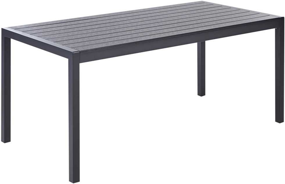 Beliani Sodo stalas VERNIO 180 cm 90 cm metalinis juodas
