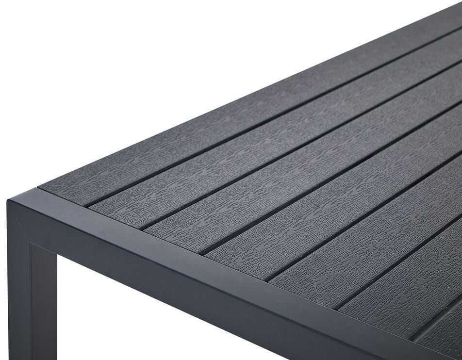 Beliani Sodo stalas VERNIO 180 cm 90 cm metalinis juodas
