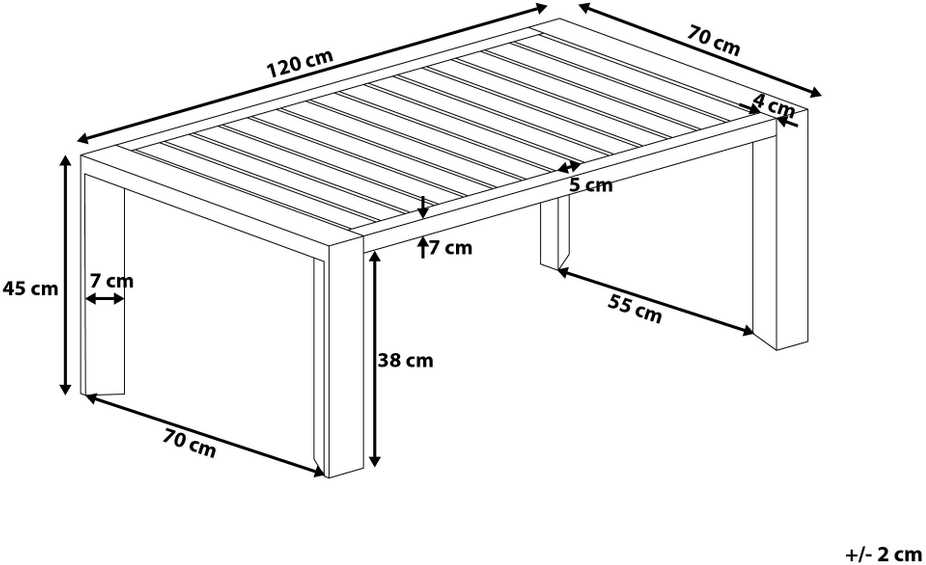 Beliani Sodo stalas CASTELLA 120 cm 70 cm metalinis smėlio spalvos