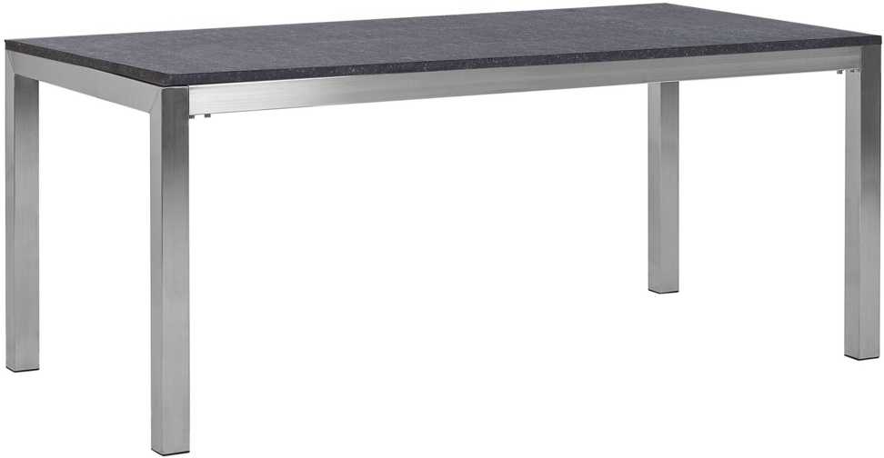 Beliani Sodo stalas GROSSETO 180 cm 90 cm degintas granitas grafito spalvos