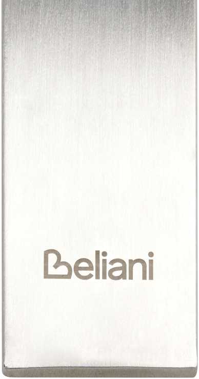 Beliani Sodo stalas MALETTO 120 cm, stiklas, sidabrinis