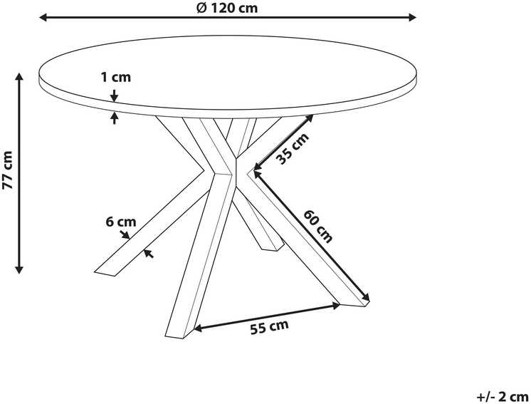 Beliani Sodo stalas MALETTO 120 cm, stiklas, sidabrinis