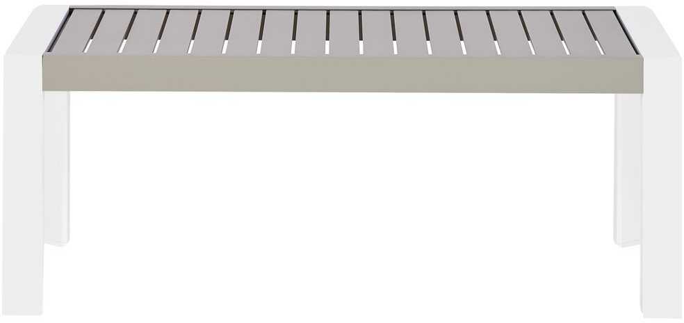 Beliani Sodo stalas CASTELLA 120 cm 70 cm metalinis smėlio spalvos