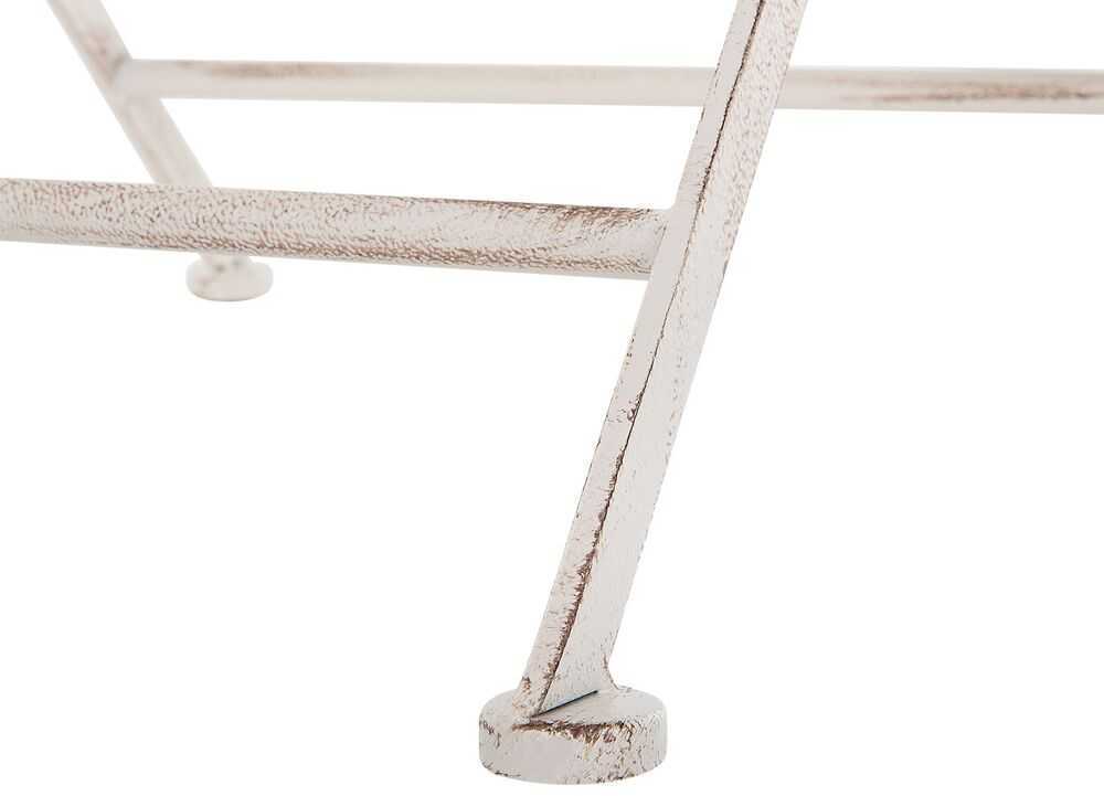 Beliani Bistro staliukas TRIESTE 70 cm 70 cm metalinis šviesiai smėlinis