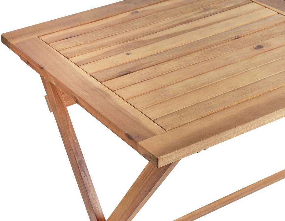 Beliani Sodo stalas PROSSEDI 120 x 60 cm, akacijos mediena, rudas