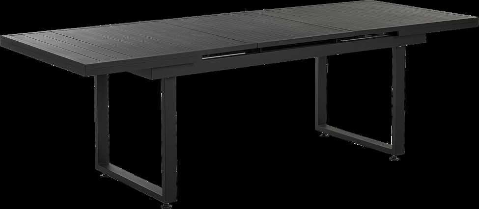 Beliani Išskleidžiamas sodo stalas VALCANETTO 180/240 cm 90 cm metalinis juodas