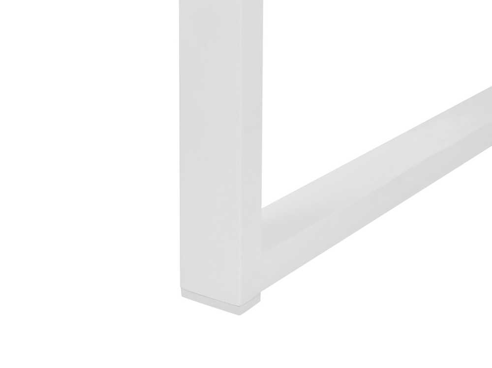 Beliani Išskleidžiamas sodo stalas VALCANETTO 180/240 cm 90 cm metalinis baltas