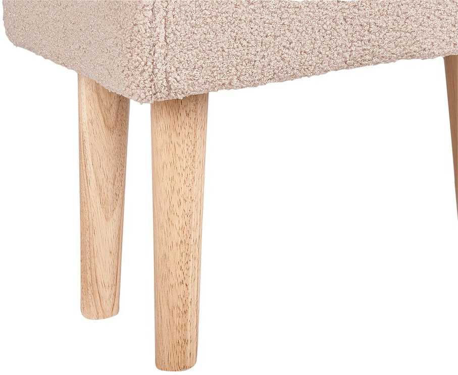Beliani Taburetė TAKOMA Boucle šviesiai smėlio spalvos