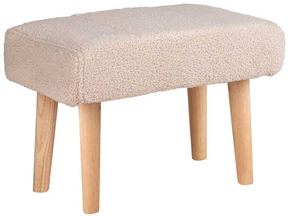 Beliani Taburetė TAKOMA Boucle šviesiai smėlio spalvos