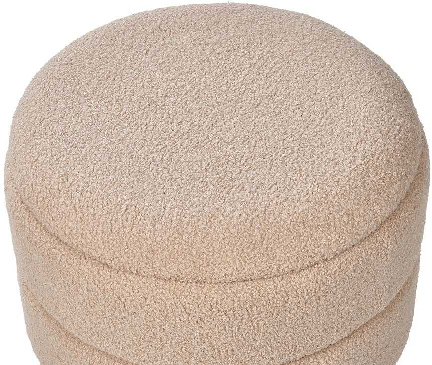 Beliani Suoliukas su daiktadėže OKATON, boucle, smėlio spalvos